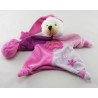 Doudou plat marionnette ours rose UN REVE DE BEBE