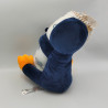 Doudou oiseau pingouin bleu blanc couverture plaid TOM & KIDDY TOMKIDS