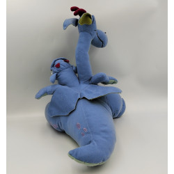 Peluche dragon bleu à deux têtes Excalibur l'épée magique