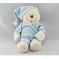 Doudou ours blanc pyjama bonnet bleu CDG