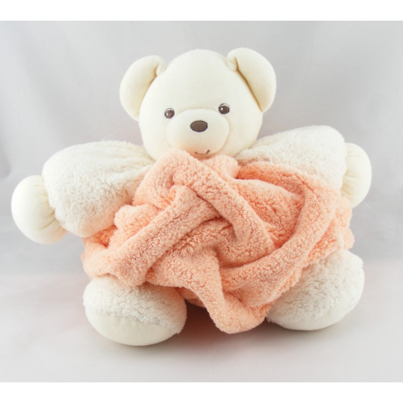 Doudou ours plume blanc rose clair KALOO