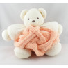 Doudou ours plume blanc rose clair KALOO