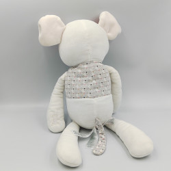 Doudou souris blanche rose grise OBAIBI