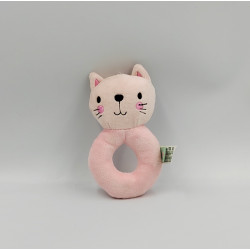 Doudou hochet chat rose CARSTENSEN