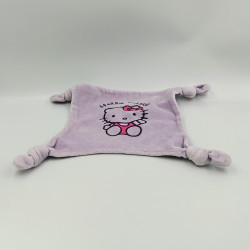 Doudou plat chat HELLO KITTY rose mauve