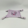 Doudou plat chat HELLO KITTY rose mauve
