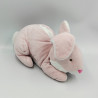 Doudou lapin rose blanc JACADI