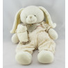 Doudou lapin vichy beige avec coussin DOUDOU ET COMPAGNIE