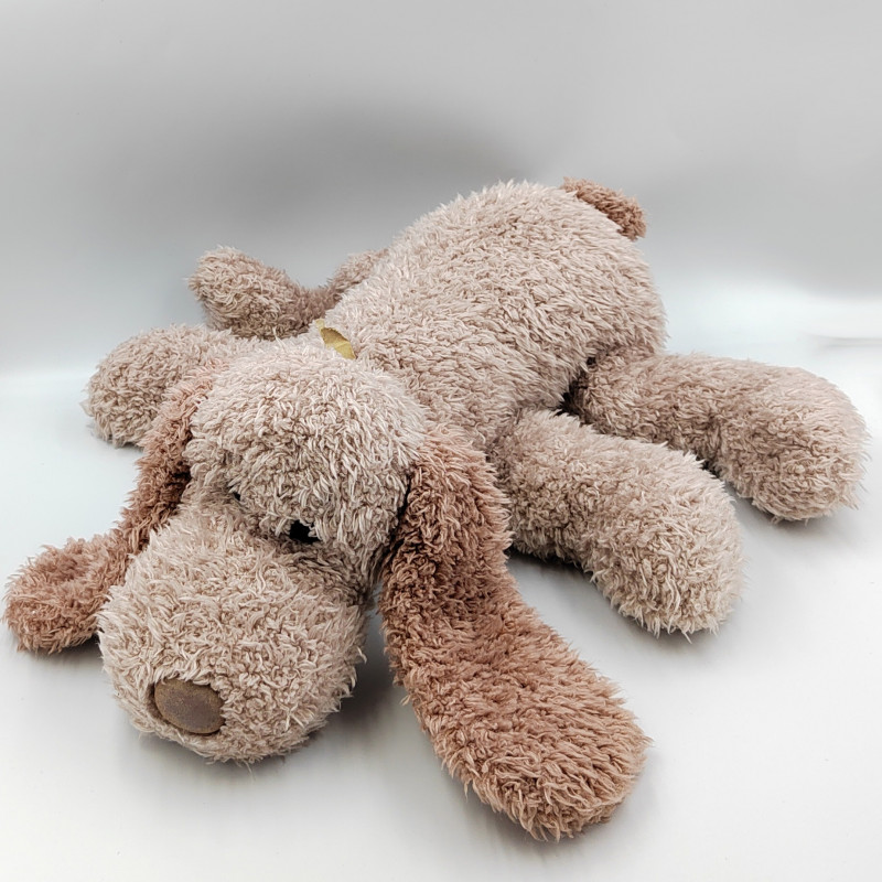 Grand doudou peluche chien beige marron ANNA CLUB PLUSH