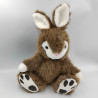 Peluche lapin marron blanc Pâques