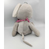 Grande peluche souris grise rose carreaux ZEEMAN