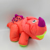 Ancienne peluche puffalump dinosaure orange rose jaune FISHER PRICE 1992 Vintage rare