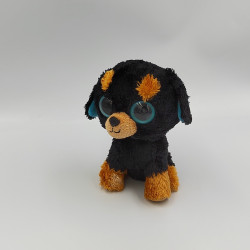 Doudou chien noir marron bleu TY