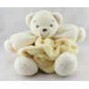 Doudou ours plume écru créme jaune blanc KALOO 