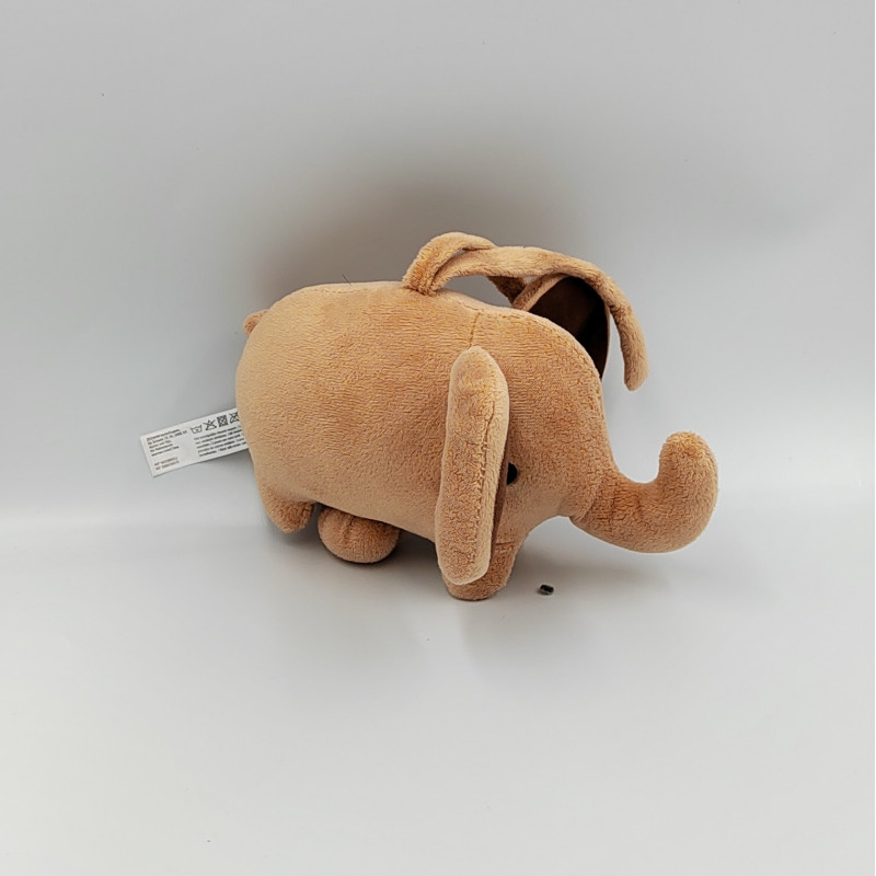 Doudou musical éléphant marron beige ZEEMAN