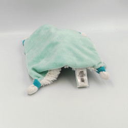 DOUDOU PLAT LICORNE BLANCHE BLEU ARGENTÉ BABY NAT