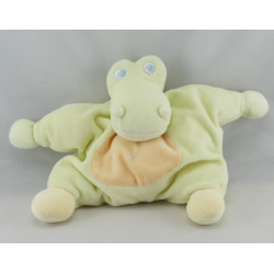 Doudou Crocodile Vert orange et bleu JollyBaby