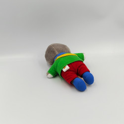 Doudou Pingouin Tchoupi vert rouge bleu sac JEMINI