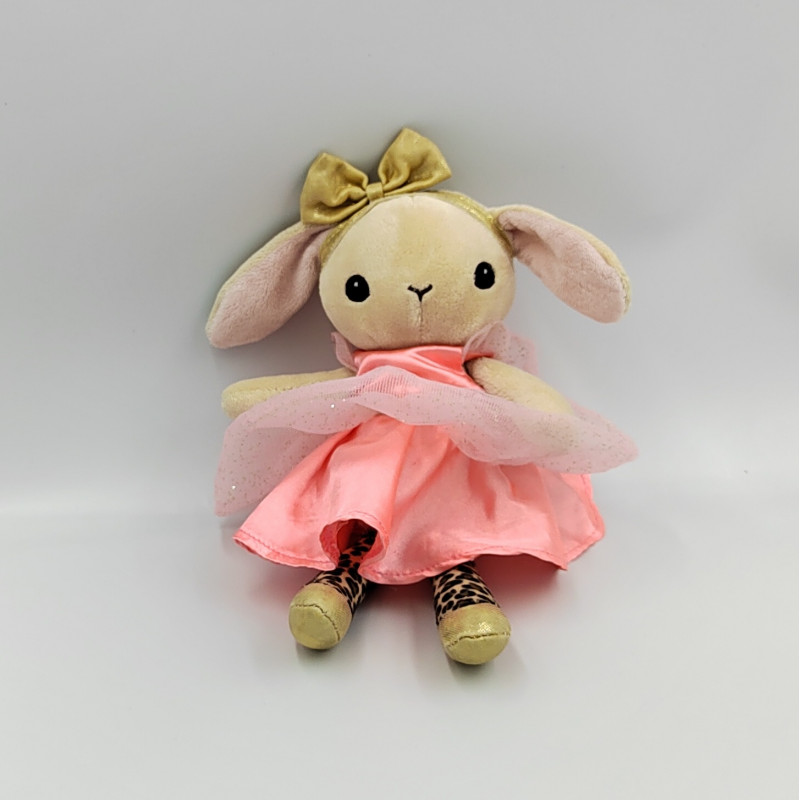 Doudou lapin beige robe rose danseuse tutu collant léopard H&M
