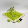 Doudou plat Aligatos crocodile vert LES DEGLINGOS