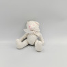 Doudou ours blanc rose pois LES BEBES D'ELYSEA
