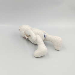 Doudou ours blanc rose pois LES BEBES D'ELYSEA