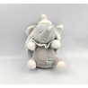Doudou éléphant gris Dumbo col blanc NICOTOY