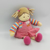 Doudou poupée fille rose rayé STERNTALER