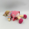 Doudou poupée fille rose rayé STERNTALER