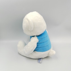 Doudou ours blanc gilet bleu GIPSY