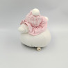 Doudou boule musical lutin blanc rose rayé MOULIN ROTY
