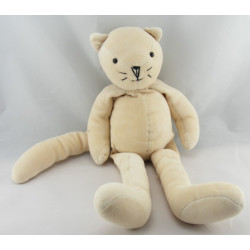 Doudou chat robe orange La Grande Famille MOULIN ROTY