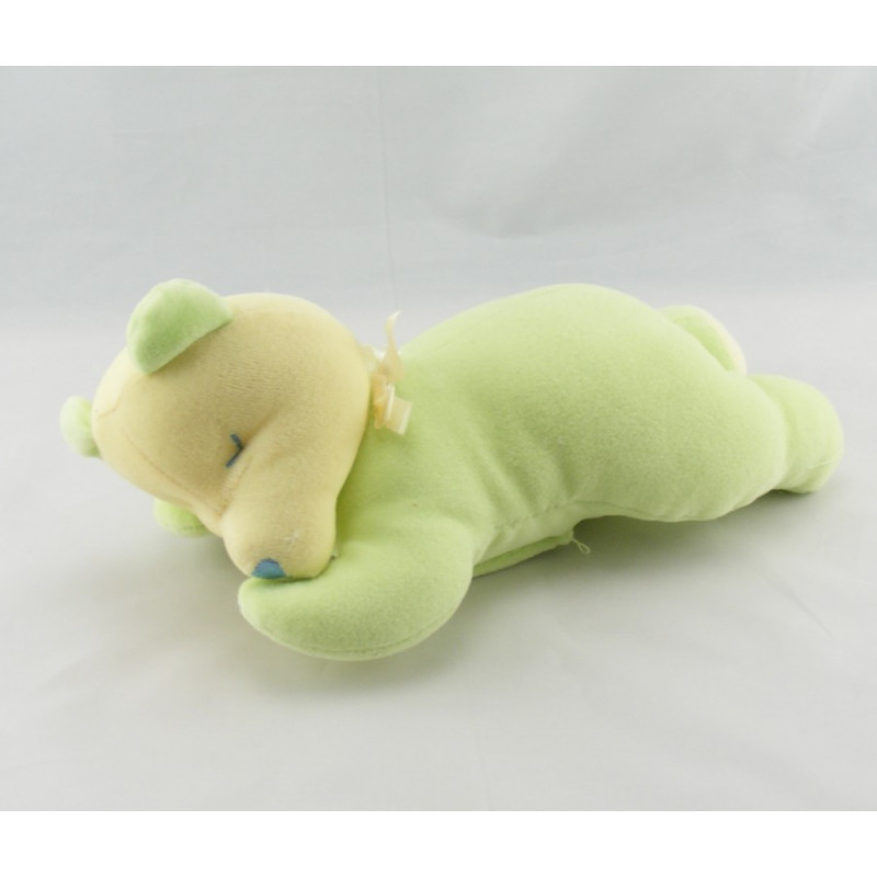 Doudou ours bleu couché SUCRE D'ORGE