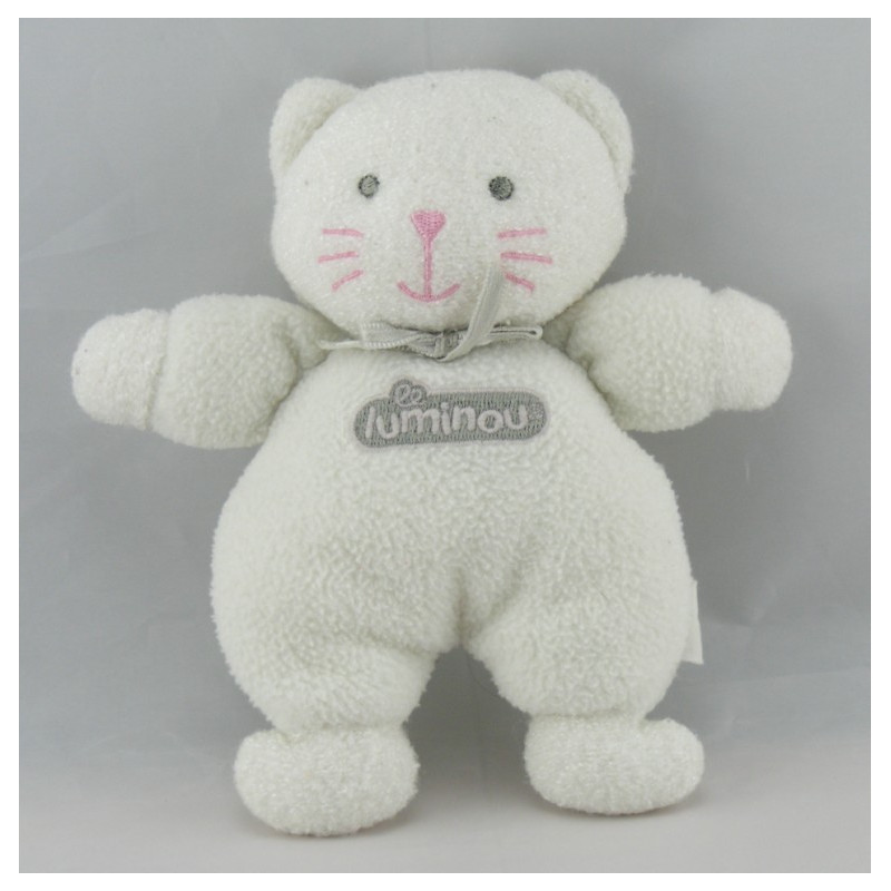 Doudou Chat blanc Luminou 