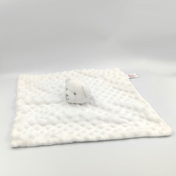Doudou plat ours blanc satin SOFT TOUCH