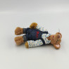 Ancienne peluche souris marron salopette jean BINO 