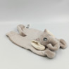 Doudou plat éléphant gris beige blanc rayé H&M