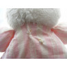 Doudou chat ours blanc rayé rose TARTINE ET CHOCOLAT