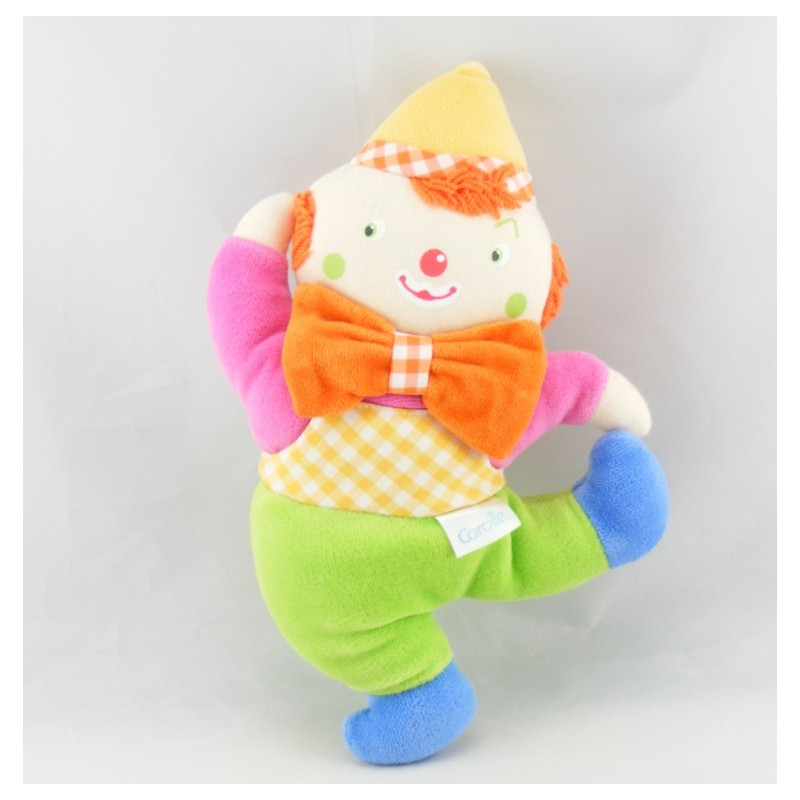 Doudou clown avec anneaux COROLLE 