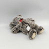 Doudou peluche ours marron écharpe SOFT CUDDLY
