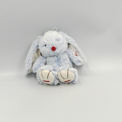 Doudou lapin bleu blanc ROUGE KALOO 20 cm