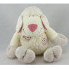 Doudou plat mouton blanc bordeaux spirale KIABI