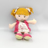 Doudou et compagnie poupée rose fleurs demoiselles doudou