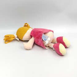 Doudou et compagnie poupée rose fleurs demoiselles doudou