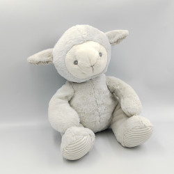 Doudou peluche mouton gris rayé ITEM INTERNATIONAL