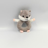 Doudou hochet hamster ecureuil gris blanc ZEEMAN