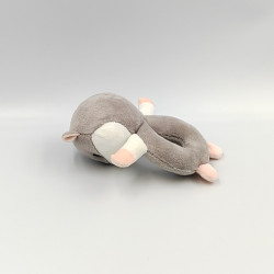 Doudou hochet hamster ecureuil gris blanc ZEEMAN