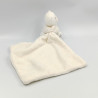 Doudou plat ours blanc mouchoir PERLE KALOO