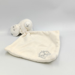 Doudou plat ours blanc mouchoir PERLE KALOO