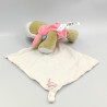 Doudou ours beige rose phosphorescent Magidoux mouchoir SUCRE D'ORGE